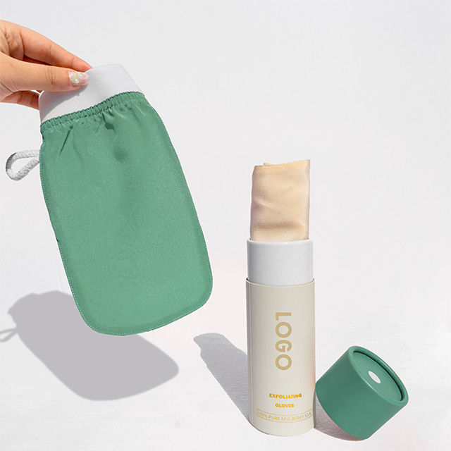 قفاز التقشير من حرير التوت النقي