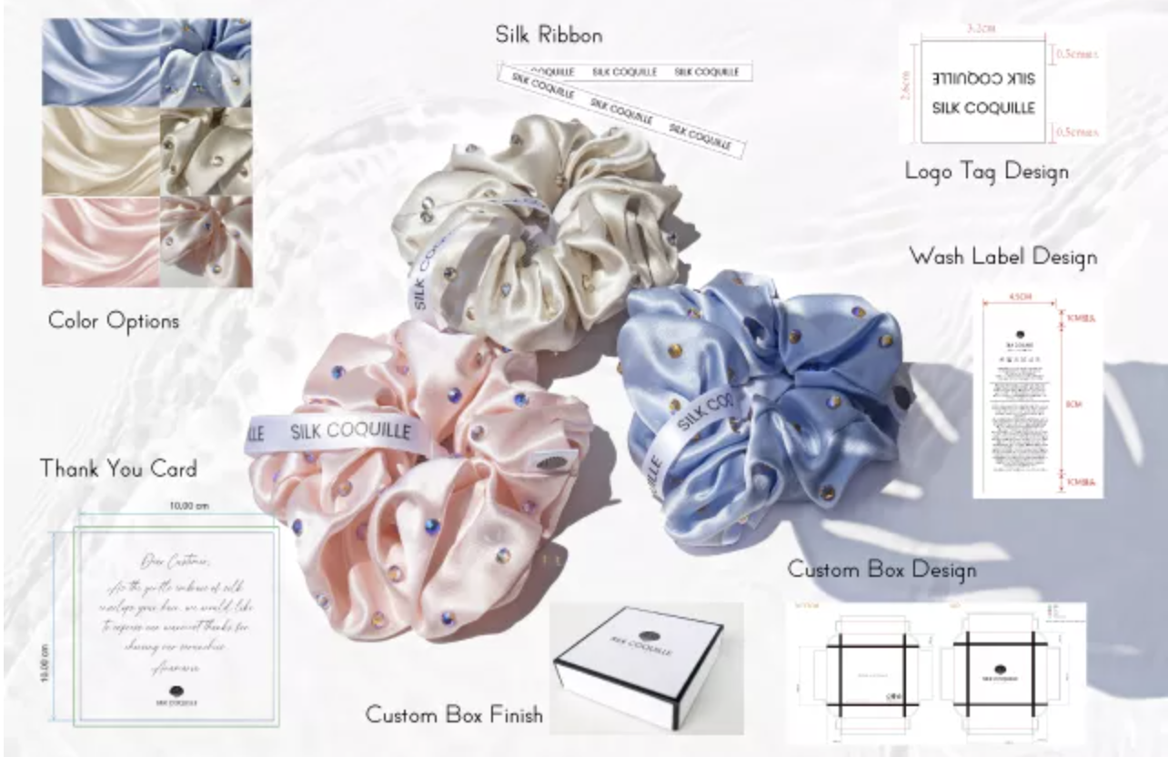 حرير الشعر scrunchies